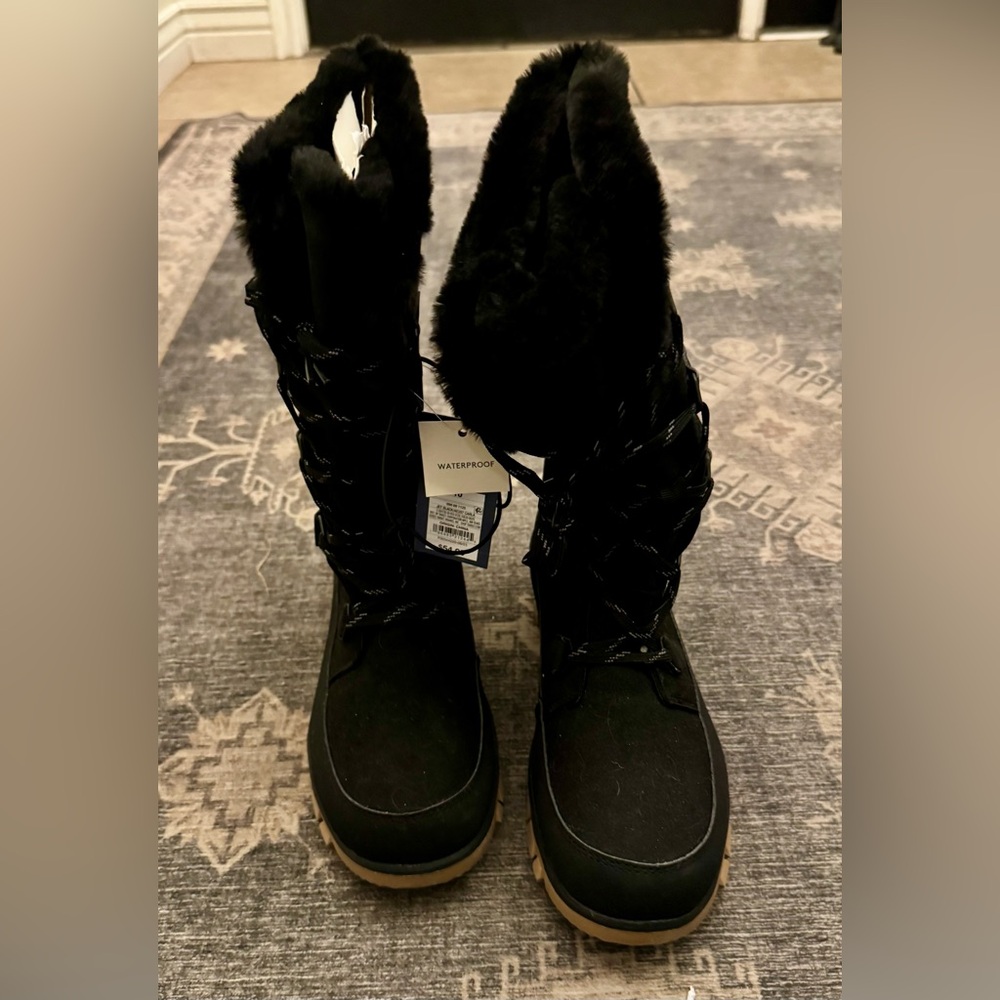 Target Black Winter Boots with Faux Fur